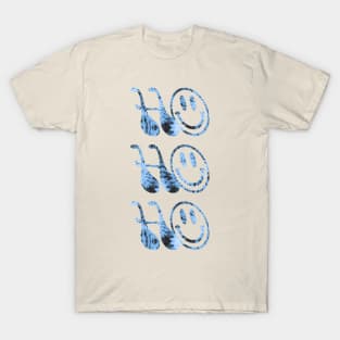 HO-HO-HO! groovy typography \\ blue tie dye and smiley face T-Shirt